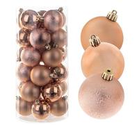 KADAX Palline di Natale in plastica, set da 30 palline per albero di Natale, palline per albero di Natale, decorazioni natalizie (rame)