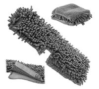 KADAX Panno di ricambio per scopa, ricambio per scopa, ricambio per scopa mop, mocio di ricambio, panno in microfibra ciniglia (due lati)