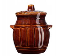 KADAX Pentola in gres con coperchio, Pentola di fermentazione in ceramica,...