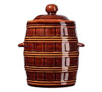 KADAX Pentola in Gres, Pentola in Ceramica Densa con Grondaia per Acqua e Coperchio, Pentola in Gres Lavabile in Lavastoviglie, Pentola per Fermentazione in Ceramica, Vaso per Sottaceti (8 L)