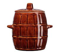 KADAX Pentola in gres porcellanato, in ceramica con manici laterali e coperchio, lavabile in lavastoviglie, in ceramica, per cetrioli (3,2 l)
