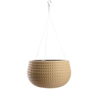 KADAX Pentola sospesa, carpa di fiori con catena e gancio, pianta sospesa per viticci, diagramma con inserto, protezione delle piante per uso interno ed esterno (∅ 32 cm, beige)