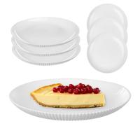 KADAX Piatti da dessert 19 cm in set da 3 pezzi, piatti da colazione in vetro opalino, piatti piccoli per torte, dessert e colazione, lavabili in lavastoviglie (bianco)