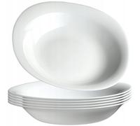 KADAX Piatti Fondoni, Ciotole Fondoni in Vetro Temperato, Bianco, 23 cm,...