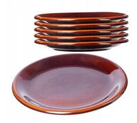 KADAX Piatto in argilla con strato di ceramica, Piatto da portata, Piatto, 24...