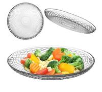 KADAX Piatto in vetro da 30 cm, 1 pezzo, piatto rotondo in vetro trasparente, grande piatto da portata in vetro, ideale come piatto da dolce, piatto da dessert, piatto piano o piattino