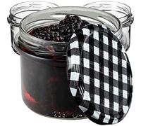 KADAX Piccoli barattoli per conserve da 235 ml, fi82, mini bicchieri per miele e condimento, vasetti per marmellata con coperchio, vasetti ermetici da regalare (10 pezzi)