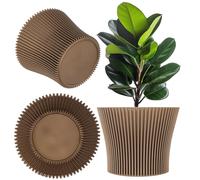 KADAX - Piccolo vaso da fiori in plastica, vaso per piante grasse e erbe, moderno vaso per interni ed esterni (Oro, 11,5 cm)