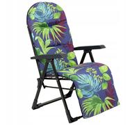 KADAX Poltrona da Giardino con Schienale Regolabile, Sedia Relax Viola/Verde