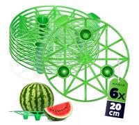 KADAX Porta frutta Ø 20 cm in set da 6 pezzi, supporto per melone in plastica, supporto per anguria, zucca e melone, supporto per zucca, porta frutta per giardino