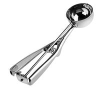 KADAX Porzionatore per gelato in acciaio INOX, cucchiaio da ghiaccio con leva, 5,5 cm, tagliapasta per uova, palline di ghiaccio, purè di patate, porzionatore con impugnatura a pinza