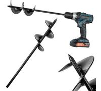 KADAX Punta elicoidale da 60 mm per trapano, trapano da giardino, punta per trapano per buchi nel terreno, punta per trapano per lavori in giardino, punta a spirale per forare buchi nel terreno