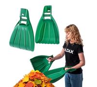 KADAX Raccogli foglie, artiglio in polipropilene robusto, resistente, pinza per foglie, erba e frutta, rotture resistenti alle intemperie (49,5 x 34 cm, verde)