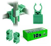 KADAX Raccordo girevole per pianta, diametro 11 mm, 10 pezzi, connettori in plastica per aste di piante, connettore stabile per tralicci in giardino e serra