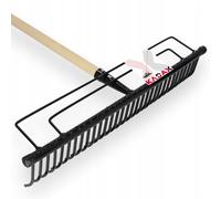 Rastrello KADAX in metallo, rastrello lungo, rastrello largo, 32 denti, nero