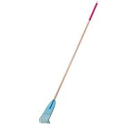 Kadax Rechen, Leapbry Made in plastica donne, rastrella con un gambo lungo realizzato in legno, ventilatore a foglie giardino, comodo giardino duro, a foglia, utensili da giardino (7 denti)