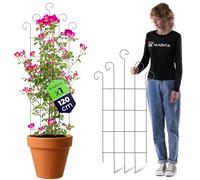 KADAX Recinzione in metallo, 58 x 120 cm, 4 pezzi, supporto per rampicanti come rose e clematidi, traliccio per piante, per giardino, balcone e terrazza, griglia per rose in acciaio