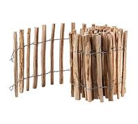 KADAX Recinzione in nocciola, recinzione in legno di nocciola, recinzione da giardino in diverse misure, resistente alle intemperie, recinzione in legno naturale (4-6 cm) 50 x 500 cm)