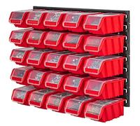 KADAX Scaffalatura da officina, 58x39 cm, scaffale da parete per attrezzi in robusto plastica, sistema di stoccaggio resistente ai raggi UV, pannelli da parete espandibili, scaffalatura da parete per