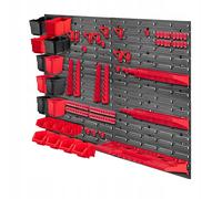KADAX Mensola da parete per officina, pannelli a parete, 116 x 78 cm, rosso, ...