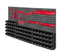 KADAX Scaffale a parete per officina, pannelli a parete, 156 x 78 cm, rosso...