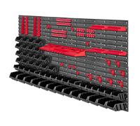 KADAX Scaffale a parete per officina, pannelli a parete, 156 x 78 cm, rosso...