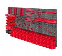 KADAX Scaffale da parete per officina, pannelli a parete, 174 x 78 cm, rosso,...