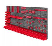 KADAX Scaffale a parete per officina, pannelli a parete, 174 x 78 cm, rosso,...