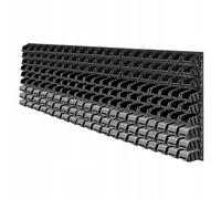 KADAX Scaffale a parete per officina, pannelli a parete, 232 x 78 cm, nero, 1...