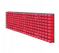KADAX Scaffale a parete per officina, pannelli a parete, 232 x 78 cm, rosso,...