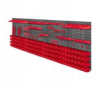 KADAX Scaffale a parete per officina, pannelli a parete, 232 x 78 cm, rosso,...