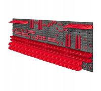 KADAX Mensola da parete per officina, pannelli a parete, 232 x 78 cm, rosso, ...