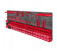 KADAX Scaffale a parete per officina, pannelli a parete, 232 x 78 cm, rosso,...