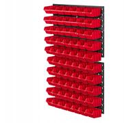 KADAX Mensola da officina, 58 x 78 cm, sistema di stoccaggio in plastica robusta, resistente ai raggi UV, pannelli da parete espandibili, per garage (rosso, 70 pezzi) (K7717)