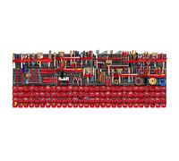 KADAX Scaffale a parete per officina, pannelli a parete, 232 x 78 cm, rosso,...