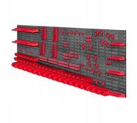 KADAX Mensola da parete per officina, pannelli a parete, 232 x 78 cm, rosso, ...