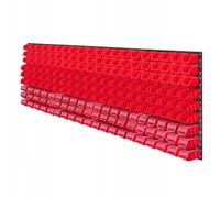 KADAX Scaffale da parete per officina, pannelli a parete, 232 x 78 cm, rosso,...