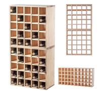 KADAX Scaffale per vino in legno, 52 x 25,5 x 104 cm, grande portabottiglie stabile, salvaspazio per molte bottiglie, made in EU