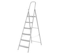 KADAX Scala unilaterale in acciaio con piedini antiscivolo scala a 6 livelli con