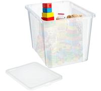 KADAX Scatola rettangolare per la conservazione con coperchio, contenitore per la conservazione, contenitore impilabile, scatola di plastica, scatola di plastica, scatola per la conservazione