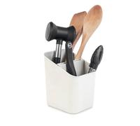 KADAX Scolapiatti per posate, scolapiatti per cucina, cestino posate, scolapiatti, organizer per posate, supporto per sgocciolare posate, scatola di scarico (bianco)