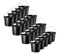 Secchio di costruzione kadax con manico, 16L, secchio di mortaio fatto di plastica, secchio rotondo per cantiere e giardino, secchio d'acqua, secchio di cemento stabile con bordo annaffiato, (12)