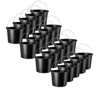 Secchio di costruzione kadax con manico, 16L, secchio di mortaio fatto di plastica, secchio rotondo per cantiere e giardino, secchio d'acqua, secchio di cemento stabile con bordo annaffiato, (12)