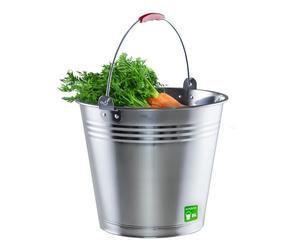 KADAX Secchio in zinco per conservazione, secchio per acqua in acciaio inox di alta qualità, robusto secchio da giardino, secchio per malta, secchio per tacchino, contenitore per irrigazione delle