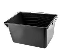 KADAX Secchio per Pittura, Secchio in plastica, con manico in metallo, per Muratori, per Malta, Secchi in Plastica, per Edilizia (12 l, 1 pezzo, nero)