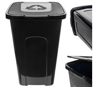 KADAX Secchio Voluminoso, 50 L, Pattumiera Rettangolare in Plastica