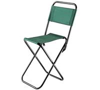 KADAX Sedia da campeggio, pieghevole con portata fino a 80 kg, 69 x 43 x 35 cm, con struttura in acciaio, sedia da giardino, sedia da pesca, sedia da campeggio, per giardino, terrazza (verde)