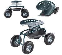 KADAX Sedile a rotelle da giardino per giardinaggio, Sedile da giardino mobil...