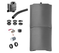 KADAX Serbatoio dell'acqua piovana modulare per giardino, resistente alle intemperie, 126 litri, raccoglitore d'acqua, serbatoio in plastica, barile d'acqua (2 X antracite + set da collezione A)