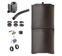 KADAX Serbatoio dell'acqua piovana modulare per giardino, resistente alle intemperie, 126 litri, raccoglitore d'acqua, contenitore per la pioggia in plastica, barile d'acqua (2 x moka + set da